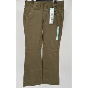 Riders By Lee Premium Collection Slimming Dit Army Green Pants Sz 7m Deadstock